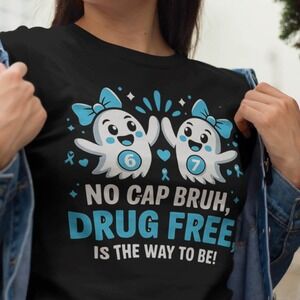 No Cap Bruh Drug Free Ghost Shirt